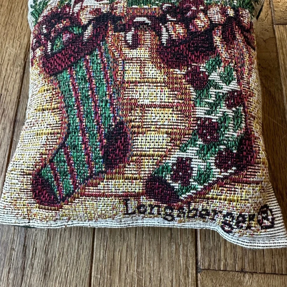 Longaberger Christmas Tapestry Pillow Ornaments Vtg Snowman Holiday Decor‎